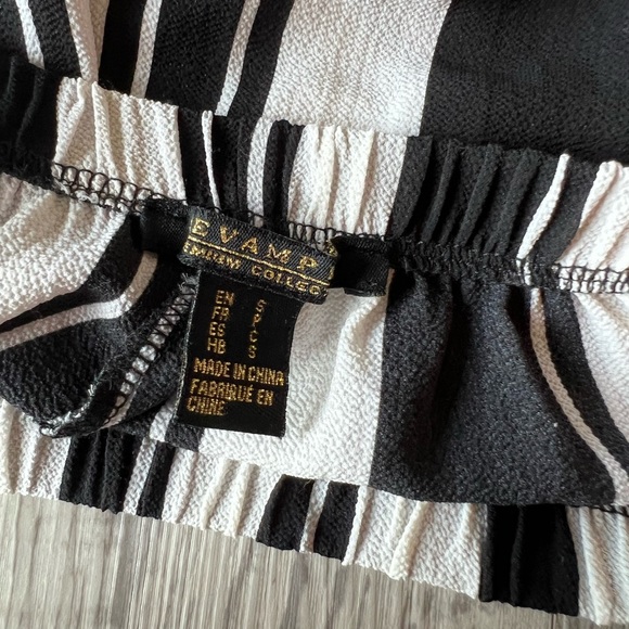 Black and White Striped Shorts - Picture 3 of 5